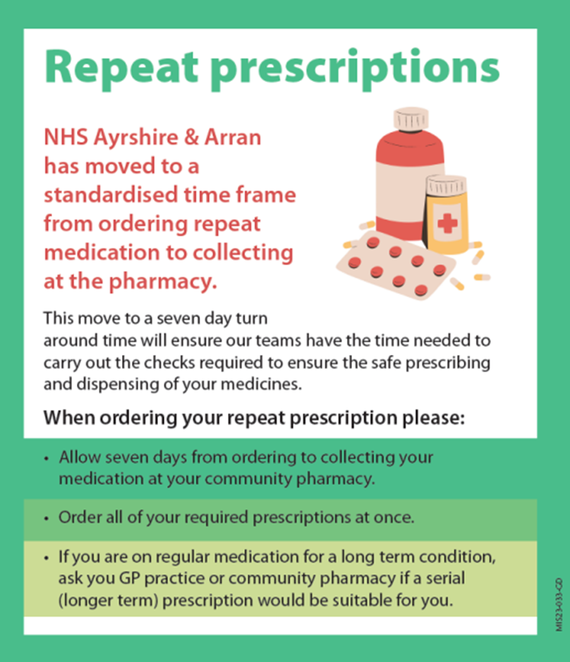 Repeat Prescriptions The Cathcart Street Practice
